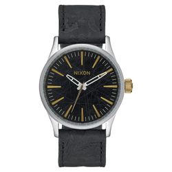 Relógio Masculino Nixon A377-2222-00 Couro Preto