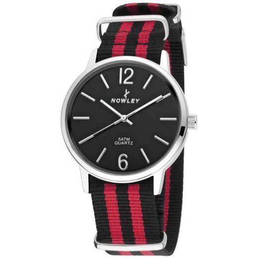 Relógio Nowley Masculino 8-5538-0-13 Tecido Preto / Vermelho