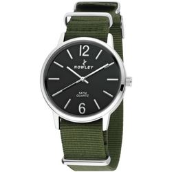 Reloj Nowley Hombre 8-5538-0-18 Tela Verde Militar