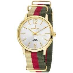 Reloj Nowley Hombre 8-5540-0-3 Tela Rojo/Verde/Beige