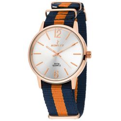 Reloj Nowley Hombre 8-5573-0-2 Tela Azul y Naranja