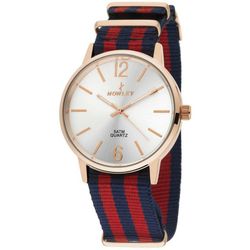 Reloj Nowley Hombre 8-5573-0-6 Tela Azul y Grana