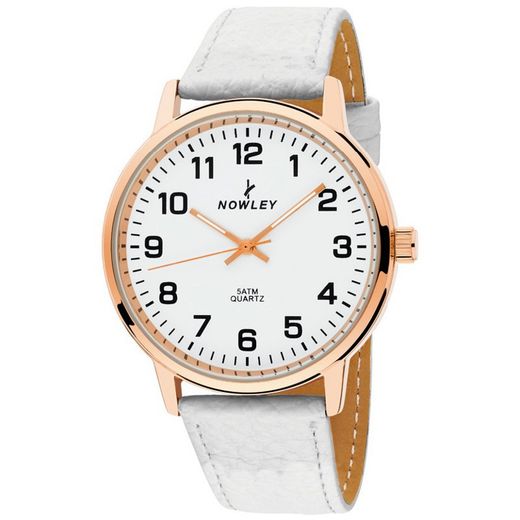 Nowley Men's Watch 8-5573-0-C3 White Leather