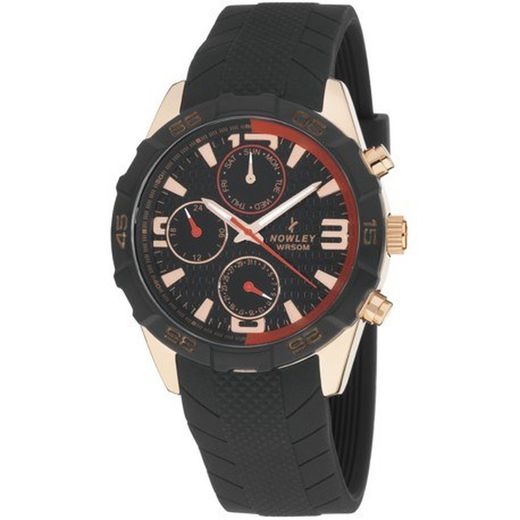 Relógio masculino de Nowley 8-5640-0-3 esporte preto