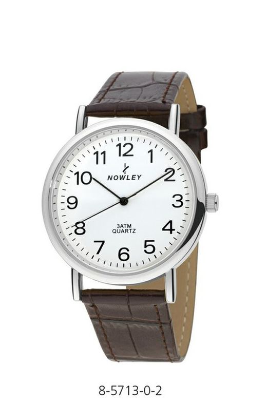 Rellotge Nowley Home 8-5713-0-2 Pell Gris