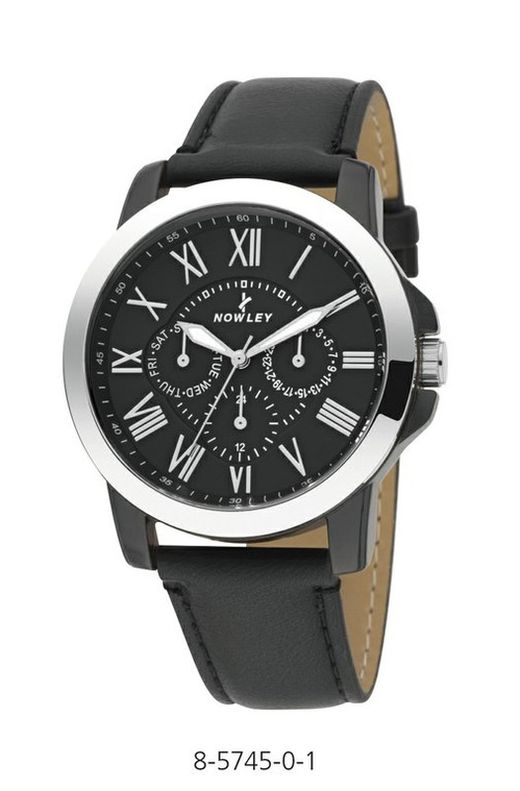 Relógio Masculino Nowley 8-5745-0-1 Couro Preto