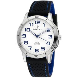 Reloj Nowley Hombre 8-7132-0-S2 Acero Negro Bicolor Azul Analógico