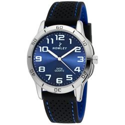 Reloj Nowley Hombre 8-7132-0-S3 Acero Negro Bicolor Azul Analógico