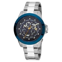 Reloj Nowley Hombre 8-7149-0-2 Acero Plateado Bicolor Azul Analógico