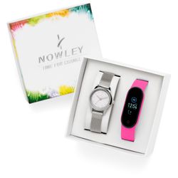Reloj Nowley Juvenil 8-0972-0-1 Acero + Reloj Digital Rosa
