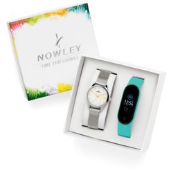Reloj Nowley Juvenil 8-0974-0-4 Acero + Reloj Digital Turquesa