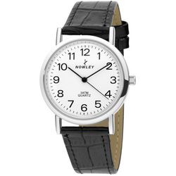 Reloj Nowley Mujer 8-5714-0-1 Piel Negra Acero Analógico