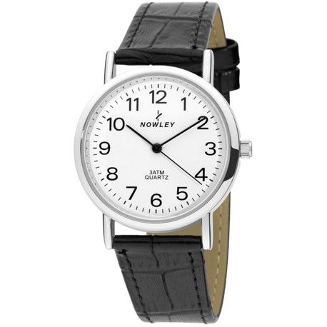 Reloj Nowley Mujer 8-5714-0-1 Piel Negra Acero Analógico