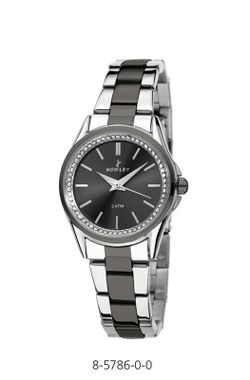 Reloj Nowley Mujer 8-5786-0-0 Bicolor Negro Acero