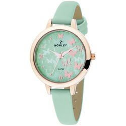Reloj Nowley Mujer 8-5794-0-5 Piel Verde Acero Analógico