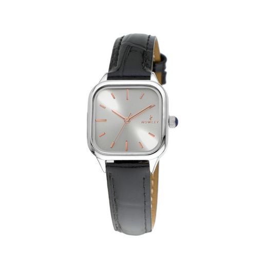 Reloj Nowley Mujer 8-7187-0-1 Piel Negra Acero Analógico