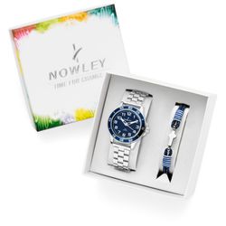 Reloj Nowley Niño 8-0986-0-2 Acero + Pulsera Cruz