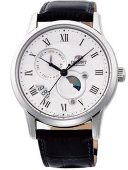 Orient Herreur AK0008S10B Automatisk Læder Sort