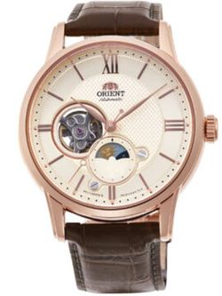 Relógio Orient Masculino AS0009S10B Automático Couro Marrom