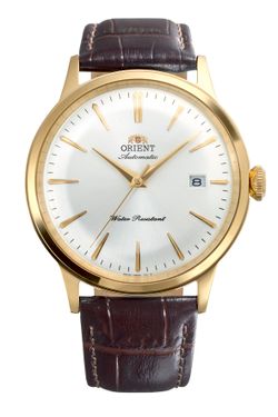 Reloj Orient Hombre RA-AC0028S30B Piel Marrón Acero Dorado Automático