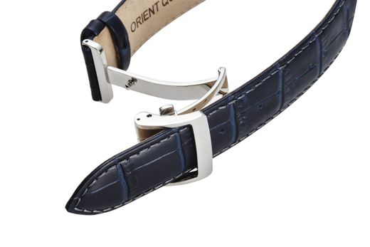 Reloj Orient Hombre RA-AK0011D30B Acero Piel Azul Automático Fase Lunar Analógico