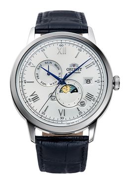 Relógio Orient Masculino RA-AK0802S30B Azul Couro Automático