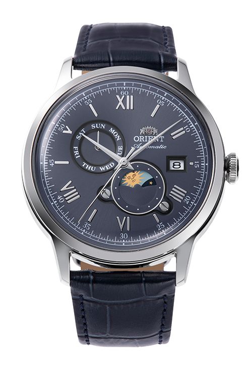 Montre automatique Orient pour homme RA-AK0806L30B en cuir bleu