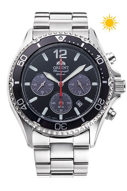 Reloj Orient Hombre RA-TX0202B10B Acero Cronografo Solar