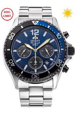 Reloj Orient Hombre RA-TX0208L10B Mako Solar Cronógrafo Acero Edición Limitada