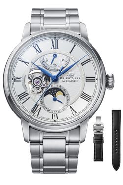 Reloj Orient Star Hombre RE-BT0005S00B Automático Fase Lunar Blanco Acero