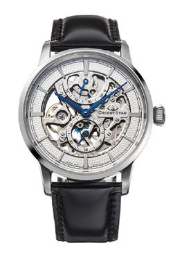 Montre automatique Orient Star pour homme RE-AZ0005S00B, cuir noir, Pleiades