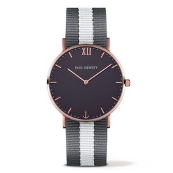 Reloj Paul Hewitt Hombre PH-SA-R-ST-B-GRW-20S Nylon Gris Bicolor  Blanco