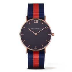 Reloj Paul Hewitt Hombre PH-SA-R-ST-B-NR-20S Nylon Azul Bicolor  Rojo