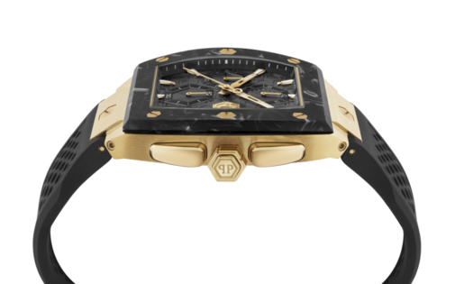Reloj Philipp Plein Hombre PWHHA0226 Sport Negro Cronógrafo Acero Negro Bicolor Dorado Analógico