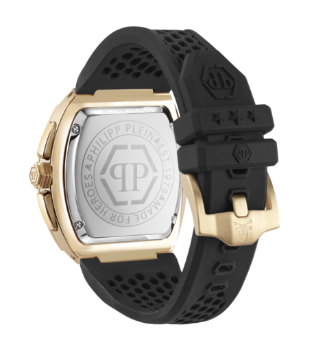 Reloj Philipp Plein Hombre PWHHA0226 Sport Negro Cronógrafo Acero Negro Bicolor Dorado Analógico