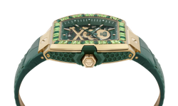 Reloj Philipp Plein Hombre PWJHA0226 Piel Verde Acero Dorado Automático