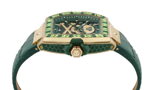 Reloj Philipp Plein Hombre PWJHA0226 Piel Verde Acero Dorado Automático