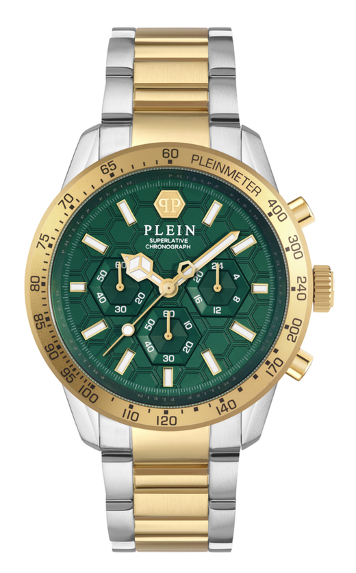 Reloj Philipp Plein Hombre PWPYA0524 Cronógrafo Acero Bicolor Dorado Analógico