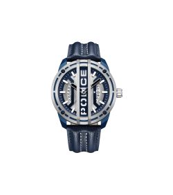Reloj Police Hombre PEWGB0039841 Piel Azul Acero Analógico