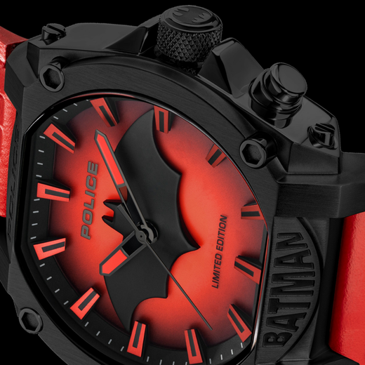 Reloj Police Hombre PEWGD0022604 Piel Roja Batman Acero Analógico