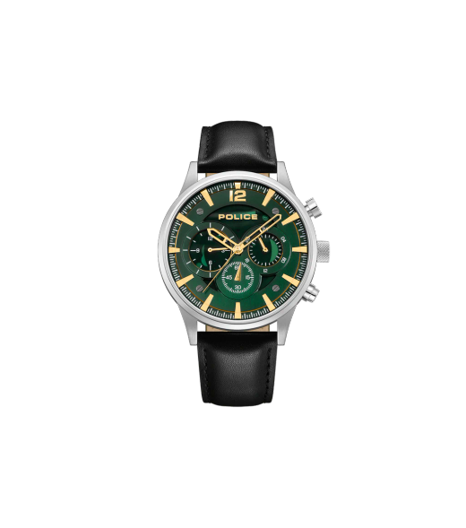 Reloj Police Hombre PEWGF0040201M Piel marrón Cronógrafo Acero Analógico