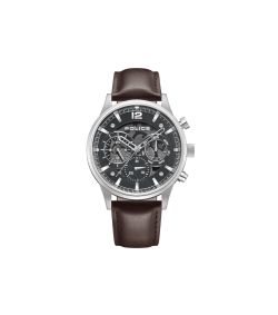 Reloj Police Hombre PEWGF0040202 Piel Marrón Cronógrafo Acero Analógico
