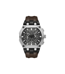 Reloj Police Hombre PEWGF0054403 Piel Marrón Cronógrafo Acero Analógico