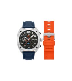 Reloj Police Hombre PEWGF00814X0 Piel Azul Cronógrafo Acero Analógico