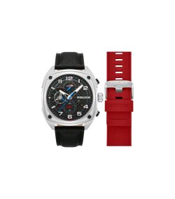 Reloj Police Hombre PEWGF00814X1 Piel marrón Cronógrafo Acero Analógico