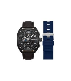 Reloj Police Hombre PEWGF00814X2 Piel Marrón Cronógrafo Acero Analógico