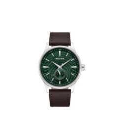 Reloj Police Hombre PEWGF0093601 Piel Marrón Acero Analógico