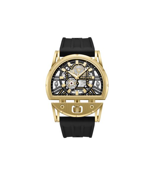 Reloj Police Hombre PEWGM0081508 Sport Negro Acero Dorado Analógico