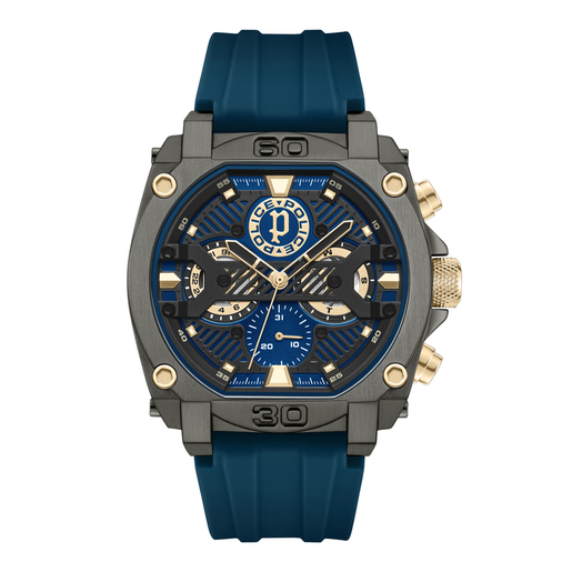 Reloj Police Hombre PEWGQ0040001M Sport Azul Cronógrafo Acero Gris Analógico