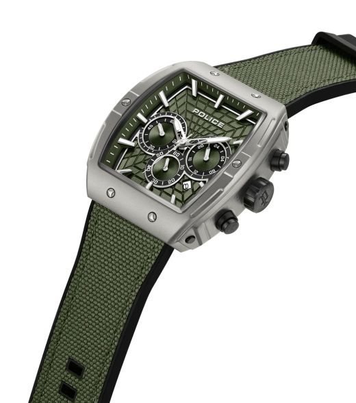 Reloj Police Hombre PEWGQ0093401 Sport Verde Cronógrafo Acero Analógico